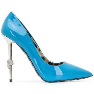 NIB $1,080 Philipp Plein Patent Leather Decollete Hi-Heels Size 9